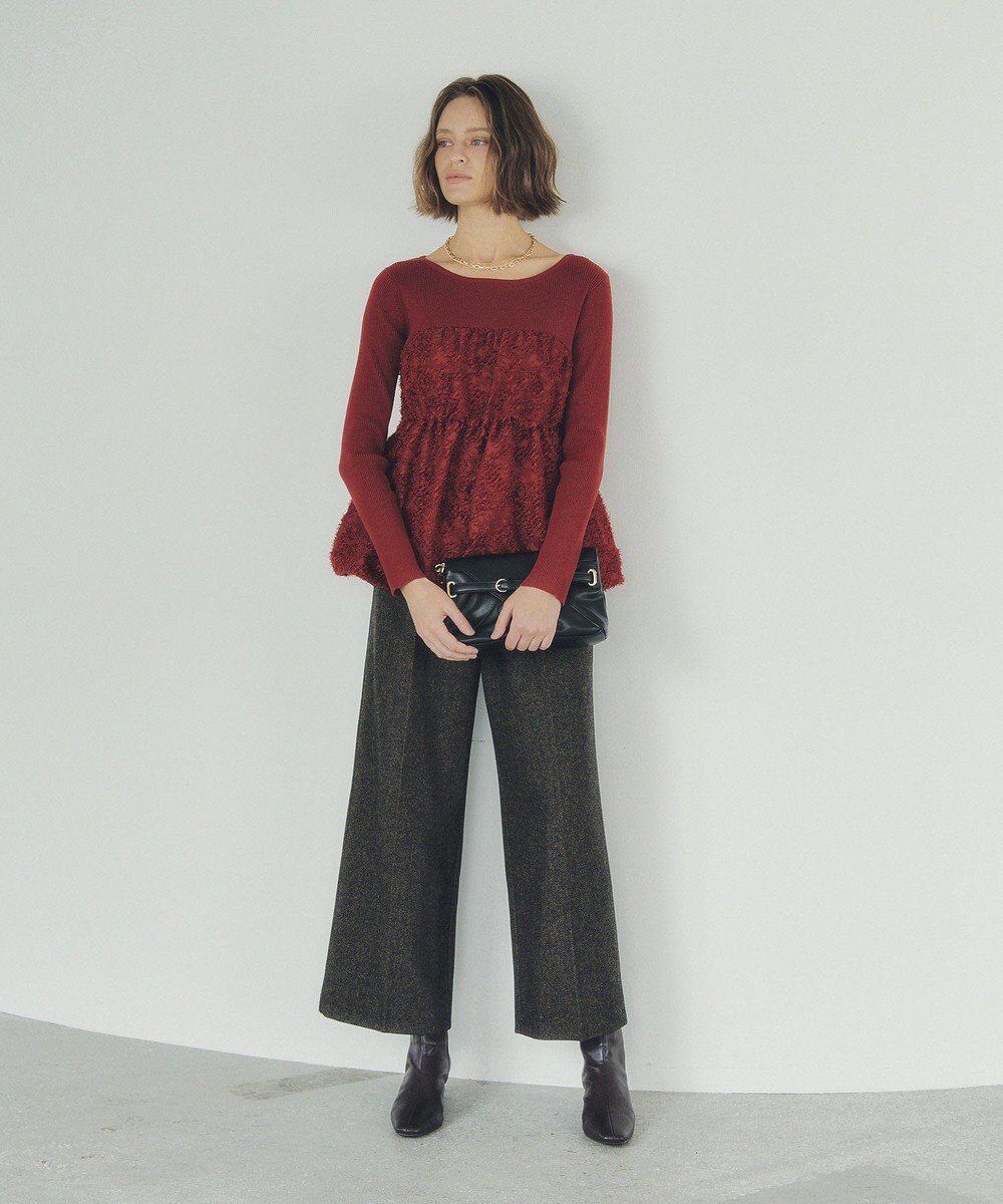 YECCA VECCA バルーンヘムドッキングニット 