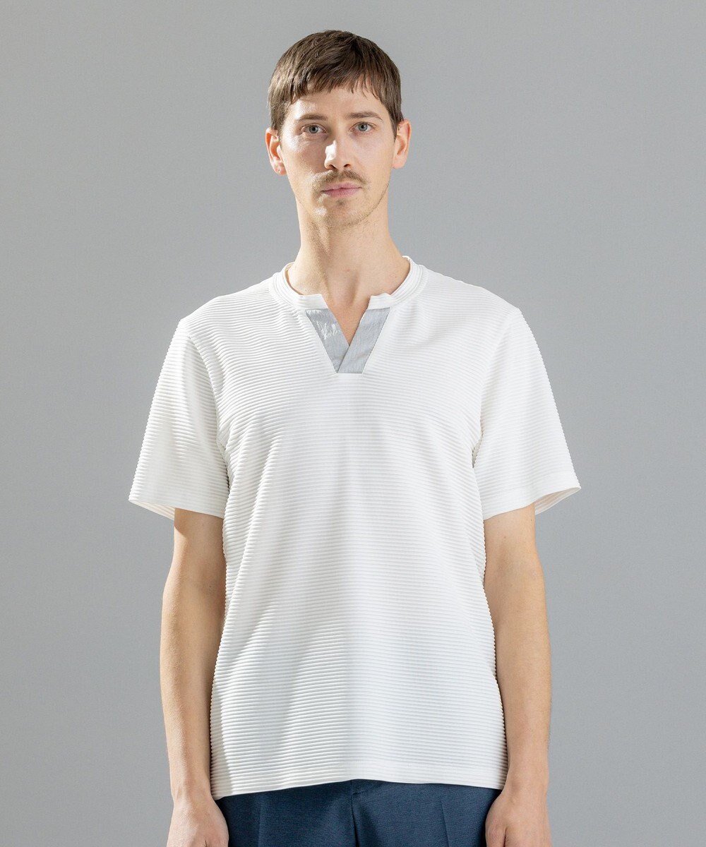 JOSEPH HOMME タックリップルジャージー　キーネック 