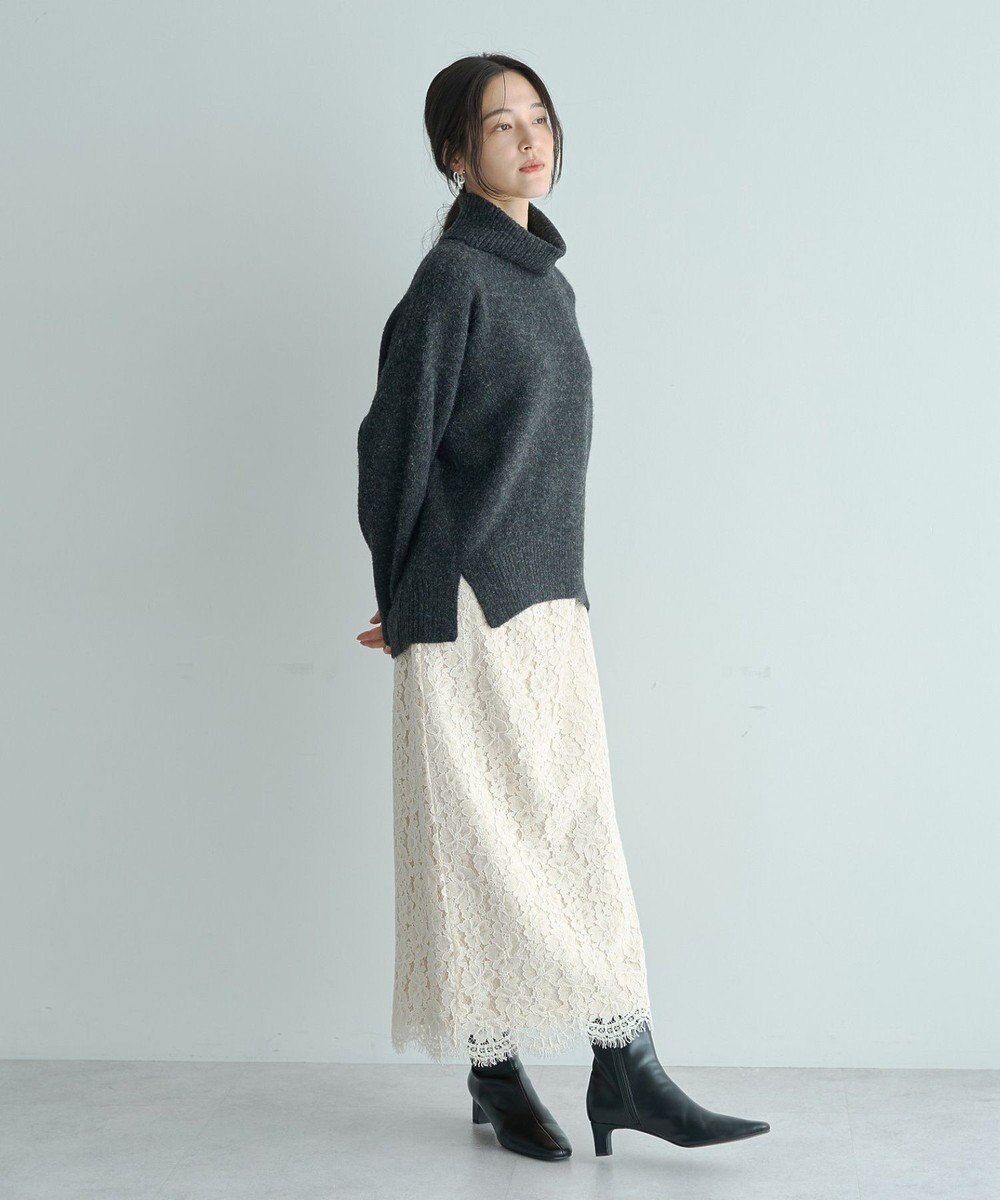 YECCA VECCA スリットタートルネックニット 