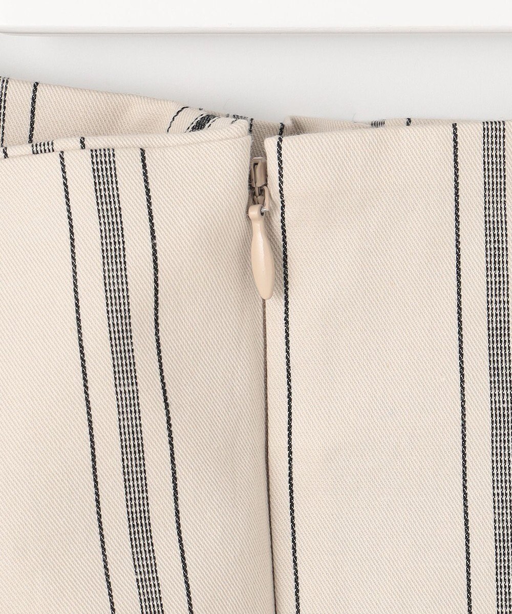 23区 S 【洗える】コットンリネンストライプ Iライン スカート 