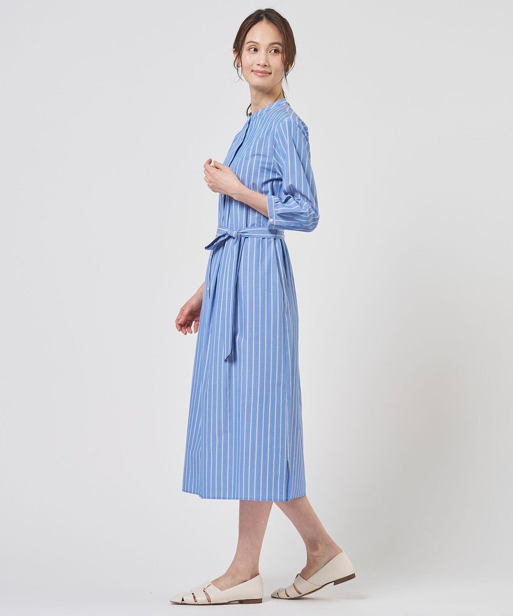 J.PRESS LADIES S TC ハイカウントストライプ シャツ ワンピース 
