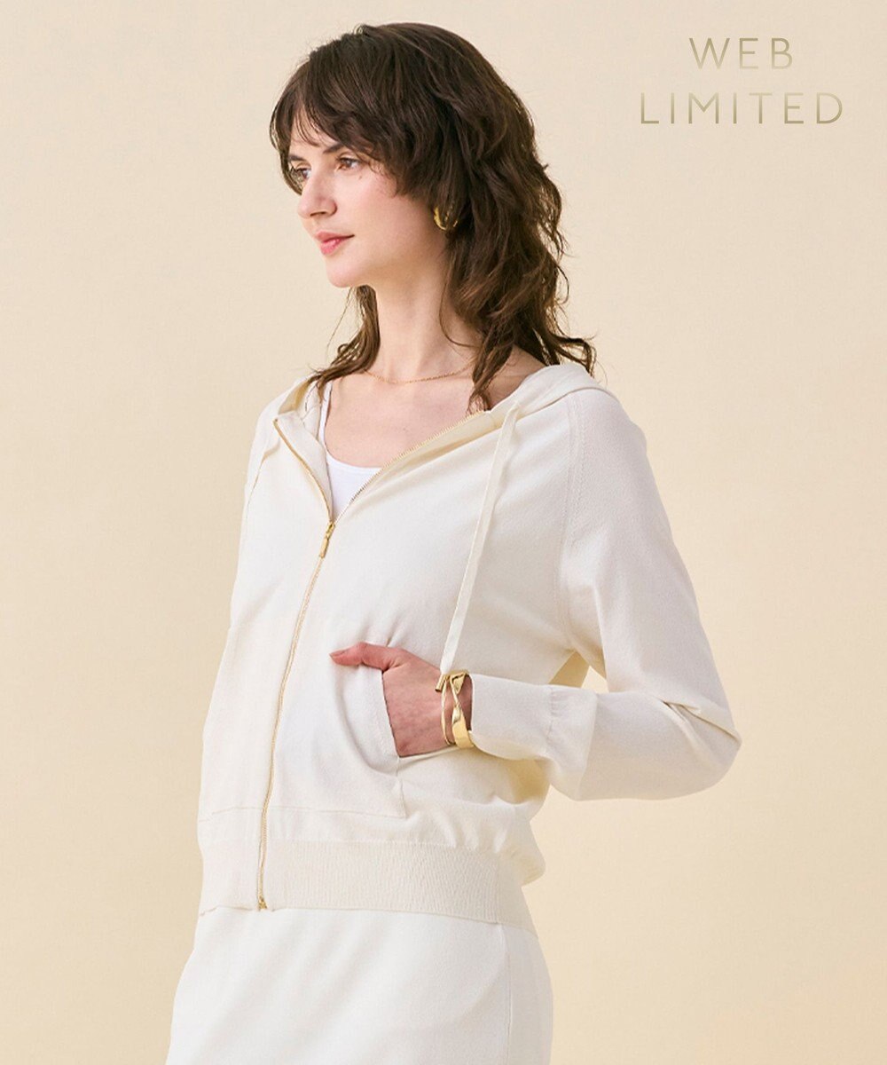 BEIGE， MONSTERA / ストレッチ フーデットニット 