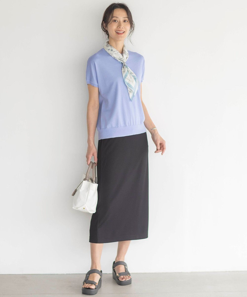 J.PRESS LADIES L 【WEB限定・洗える】Vis/Peスパーク ラメ配色 ニット 