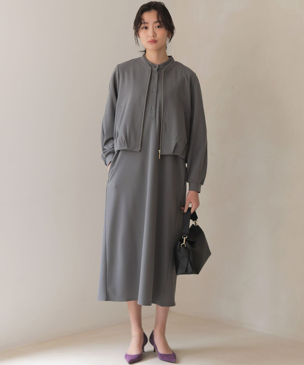 組曲 【WEB限定】ジョーゼットジャージーIライン ワンピース 