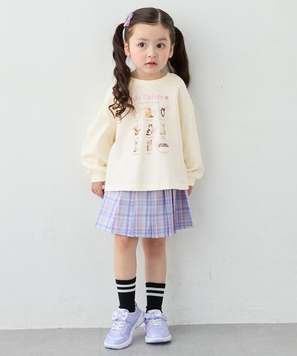 ANY KIDS チェックプリーツスカパン 