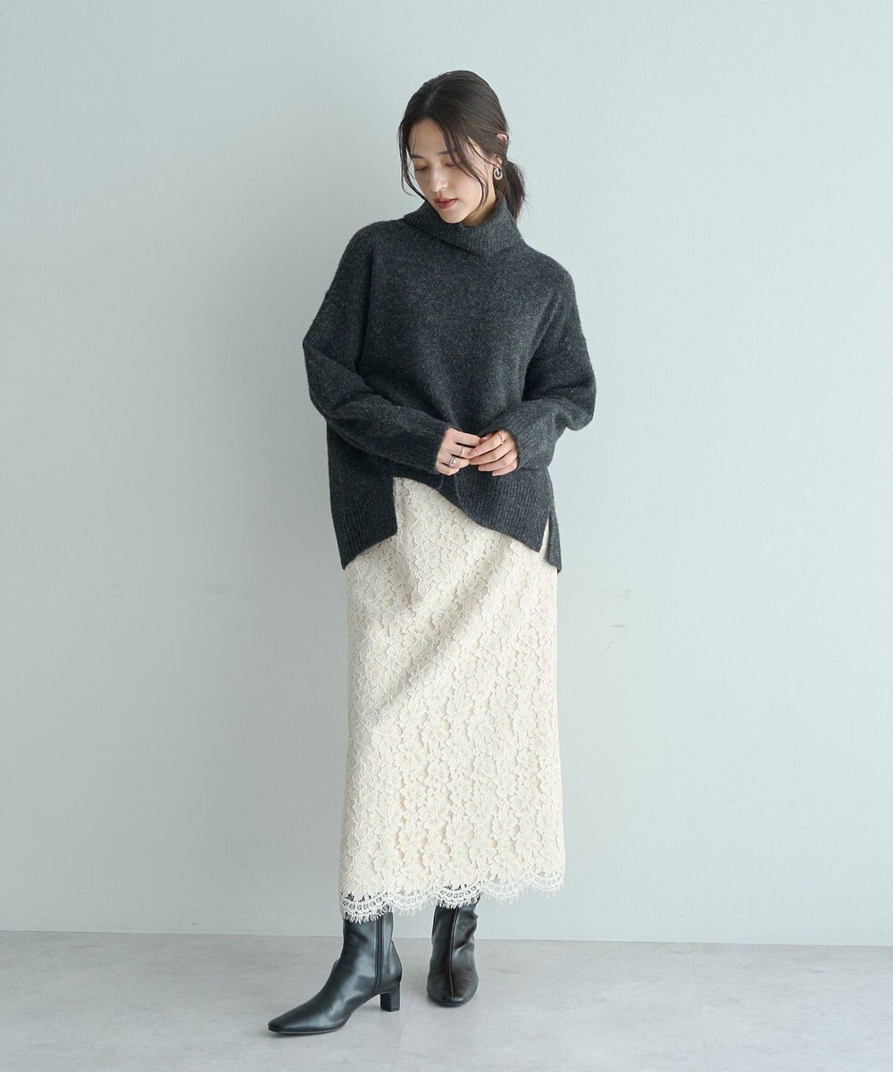 YECCA VECCA スリットタートルネックニット 