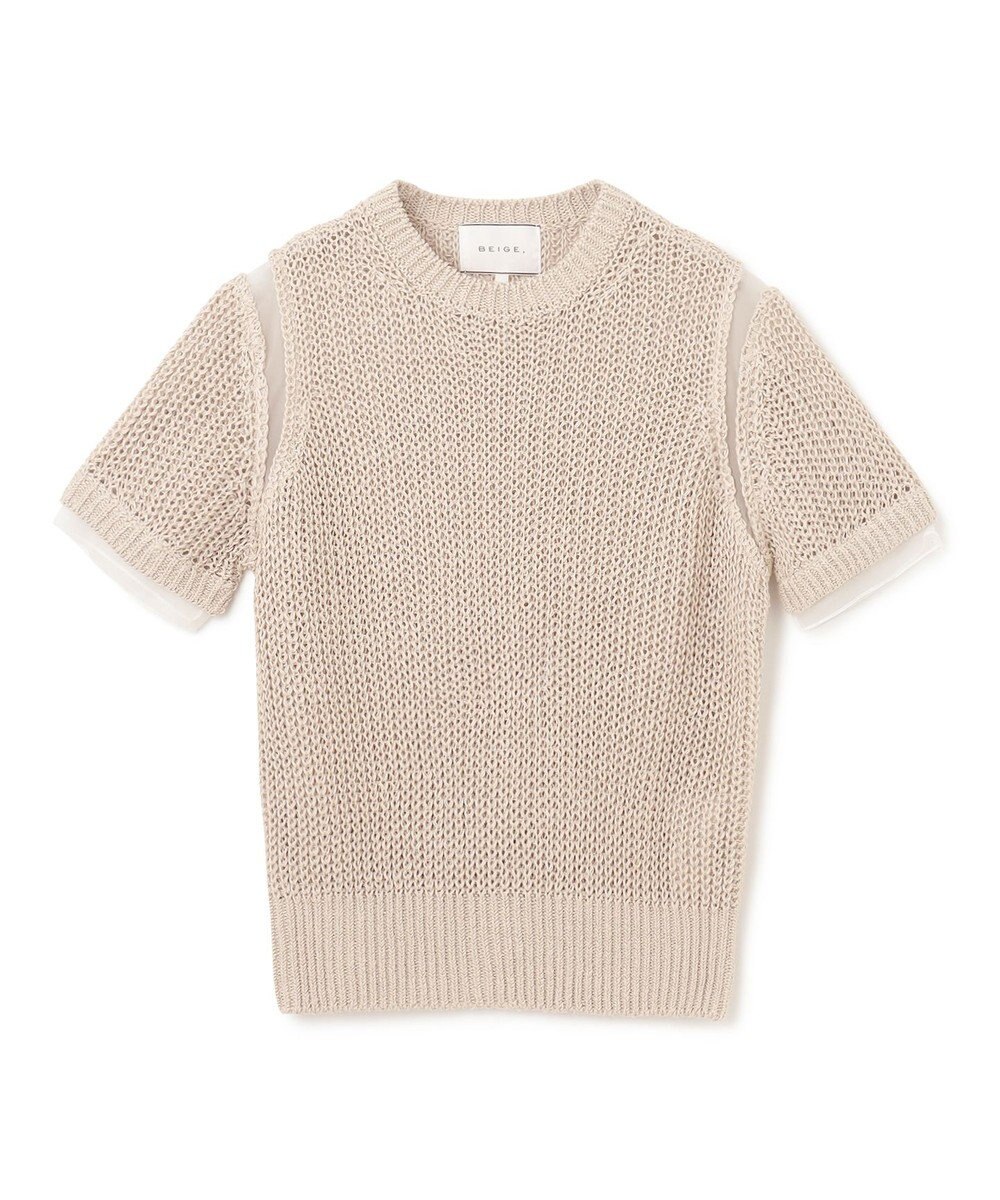 BEIGE， OLIVIER / 半袖ニット 