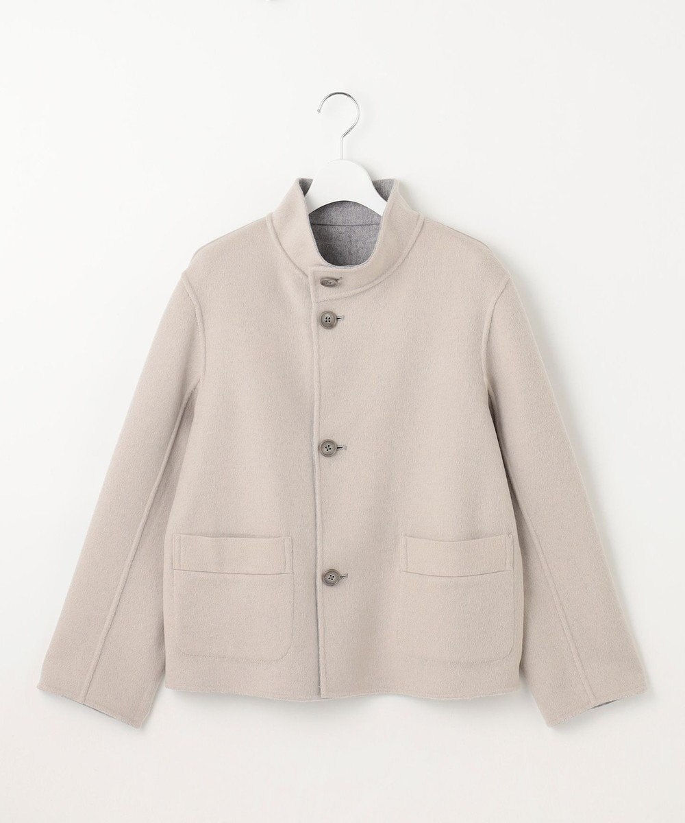 J.PRESS LADIES 【リバーシブル】ウールナイロンリバー スタンドカラー コート 