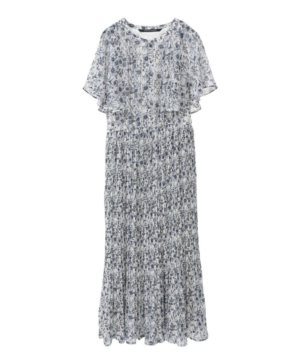 ボタニカルフラワー柄プリーツワンピース / YECCA VECCA  