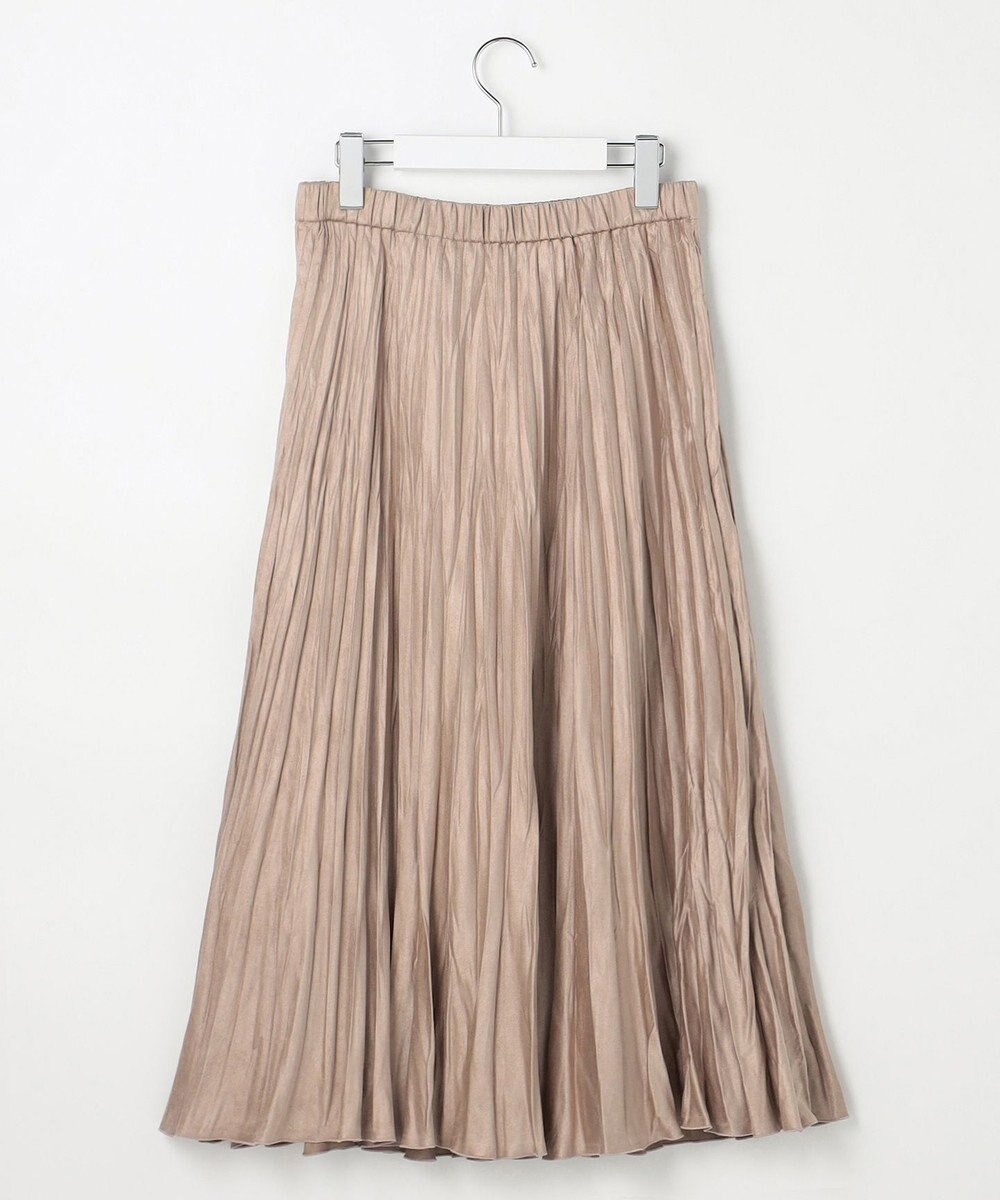 J.PRESS LADIES ライトマイクロスエード プリーツ スカート 