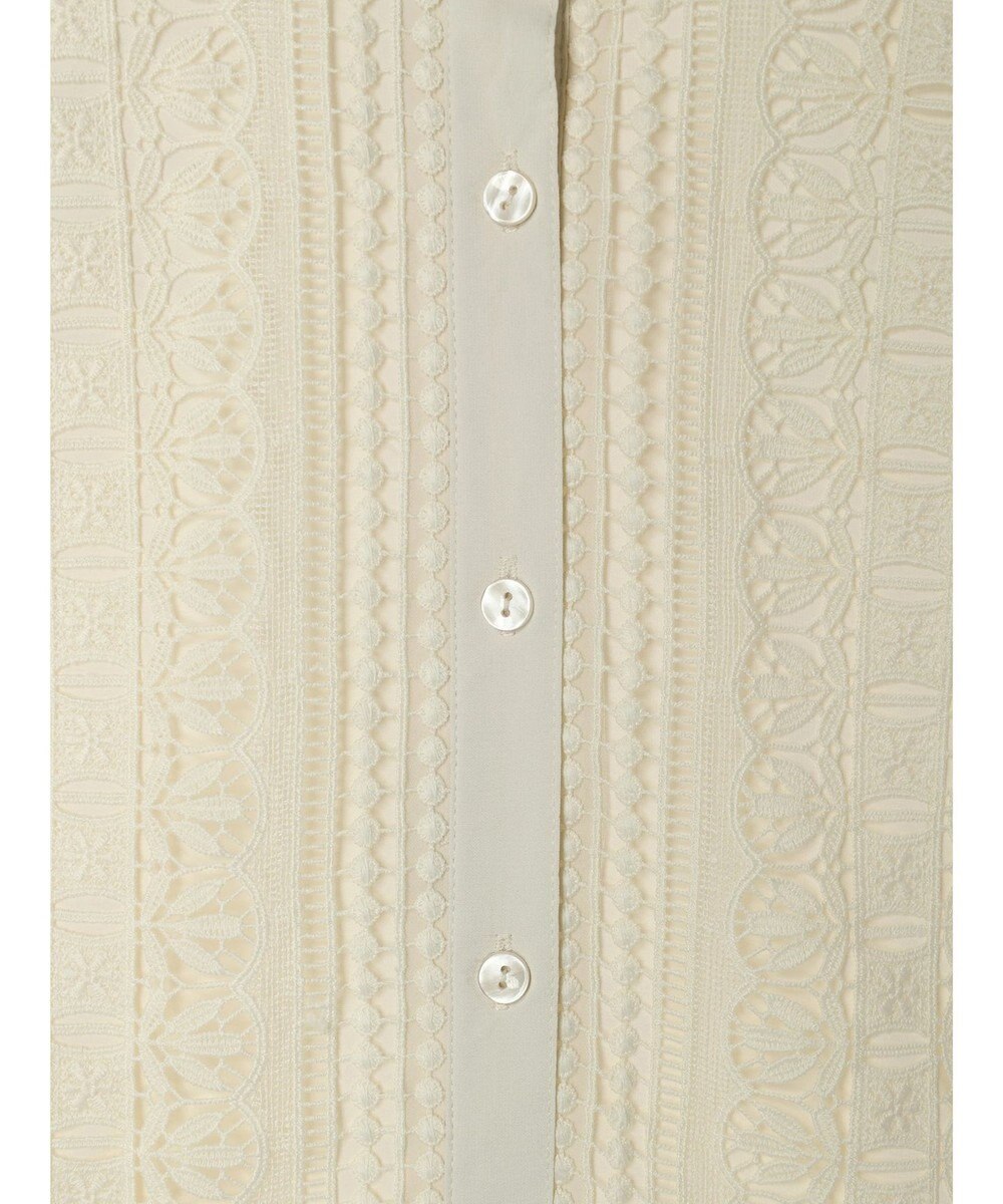 earth music&ecology フロントレースシフォンブラウス 