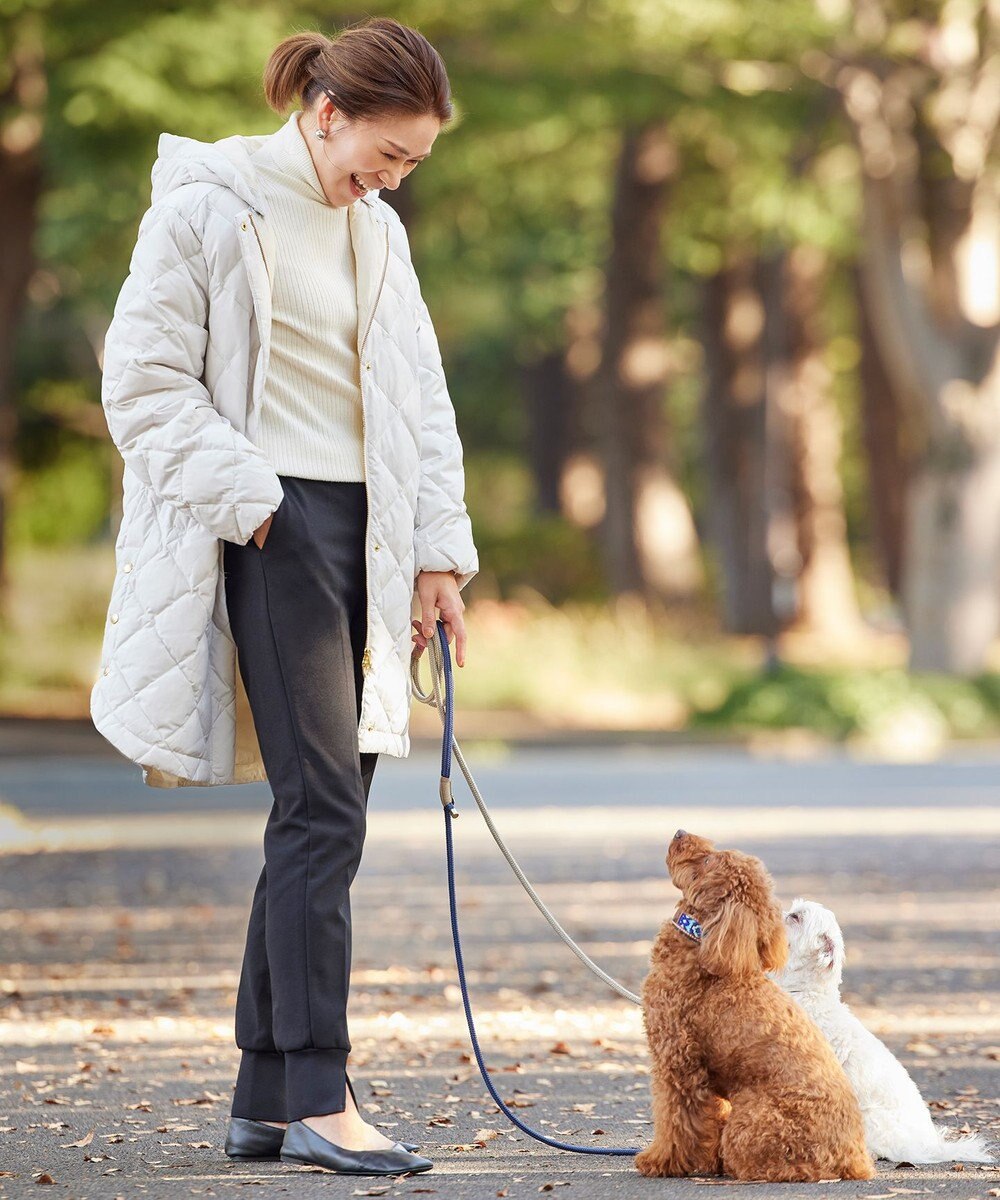 UNFILO 【吸湿発熱】リブ タートルネック ニット 