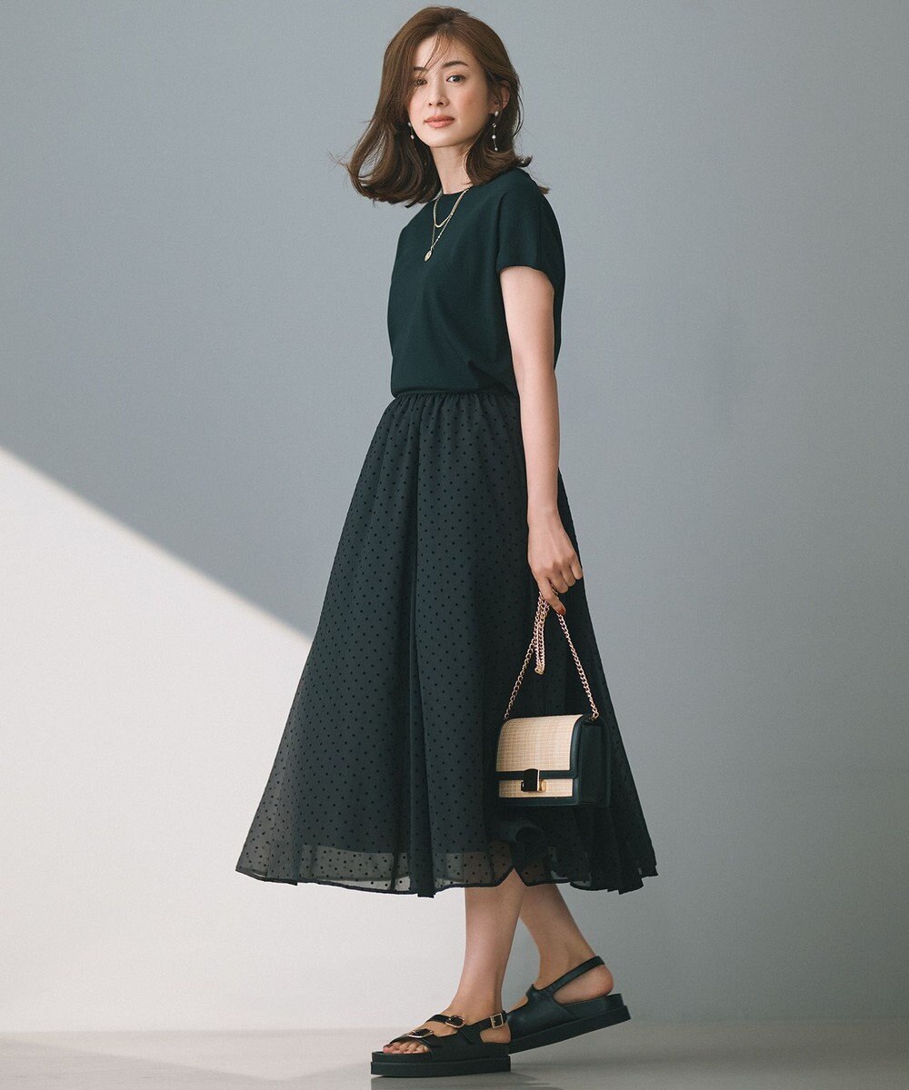 23区 L 【接触冷感/洗える】フレンチスリーブ IT TEE 