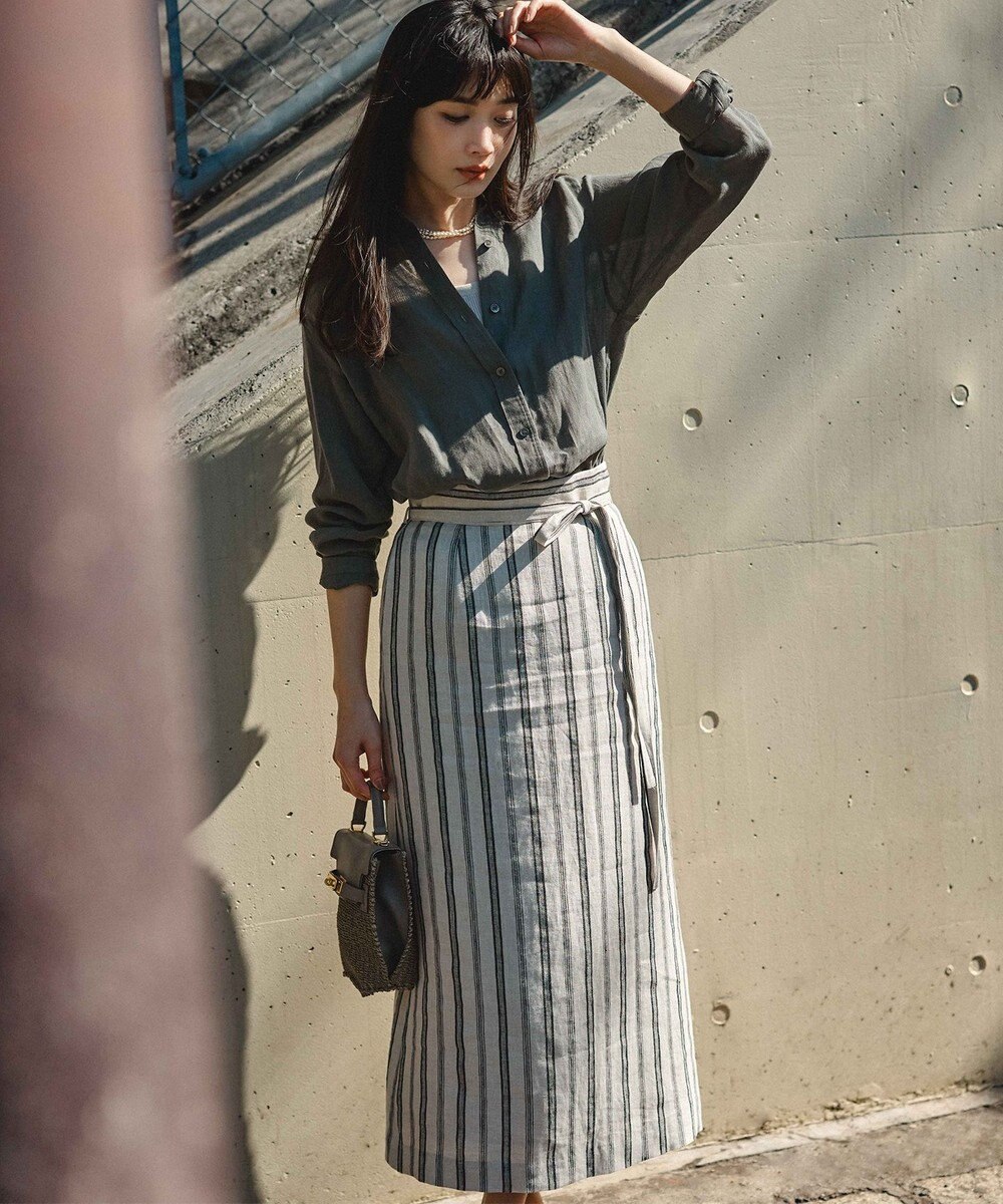 23区 【Oggi8月号掲載/洗える】LIBECO ベーシック シャツ 