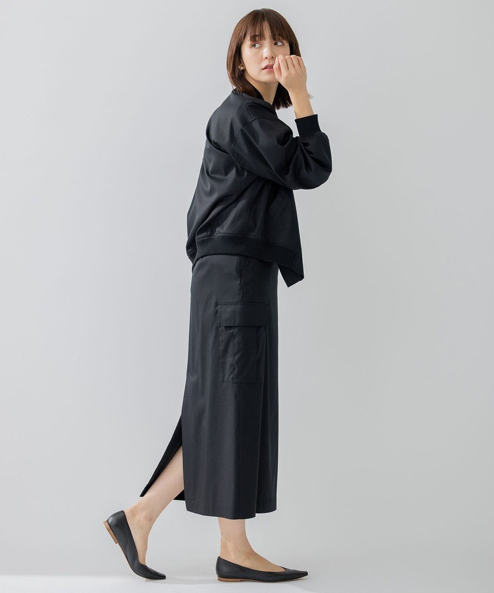 23区 【洗える】テンセルナイロンストレッチ MA-1 ブルゾン 