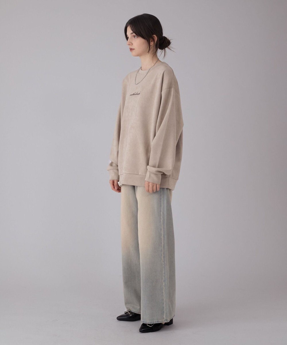 WEGO 【ユニセックス着用ITEM/2点SET/MLサイズ展開】アクセ付きフェイクスウェードプルオーバー 