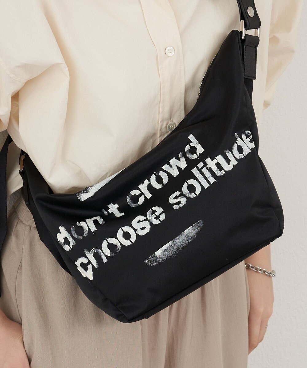 russet ステンシル風プリント ナイロン2WAYミニショルダーバッグ(SF-270) 