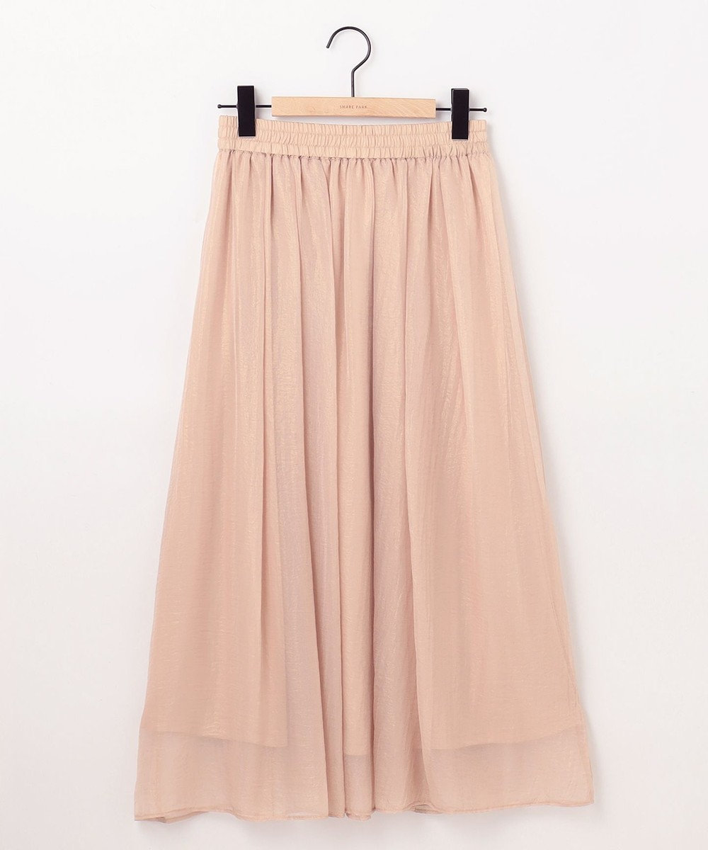 SHARE PARK LADIES 箔プリントフレアスカート 