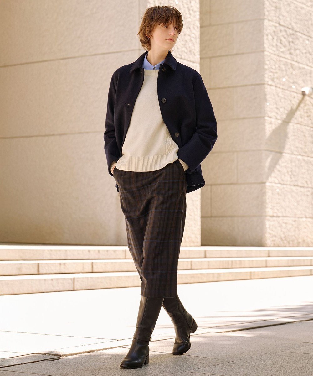 J.PRESS LADIES ショートビーバー ショート丈 ステンカラー コート 