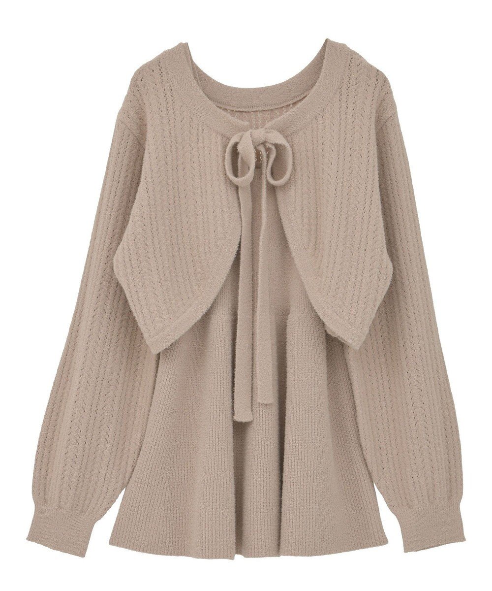 earth music&ecology 【SET ITEM】SET2点ショートボレロ＋ペプラムニットキャミ 