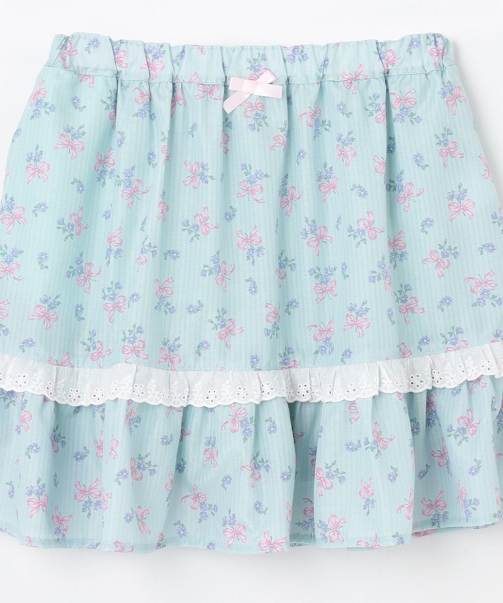 ANY KIDS フラワー×リボン スカパン 