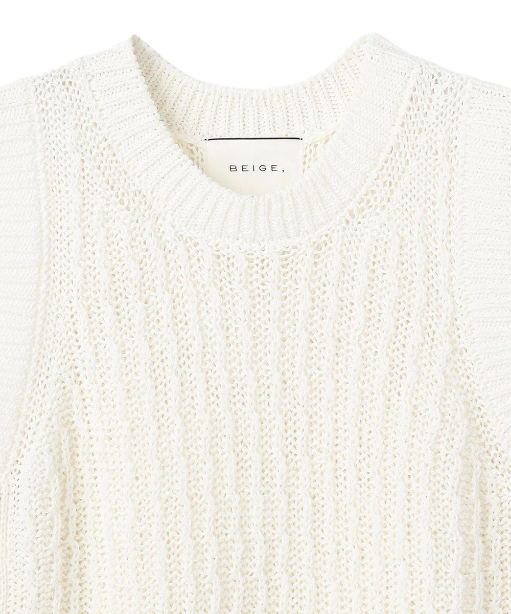 BEIGE， ATACAM / テープヤーン ノースリーブニット 