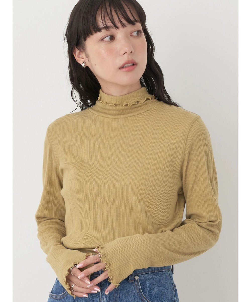 earth music&ecology コットンシアータートルネックプルオーバー 