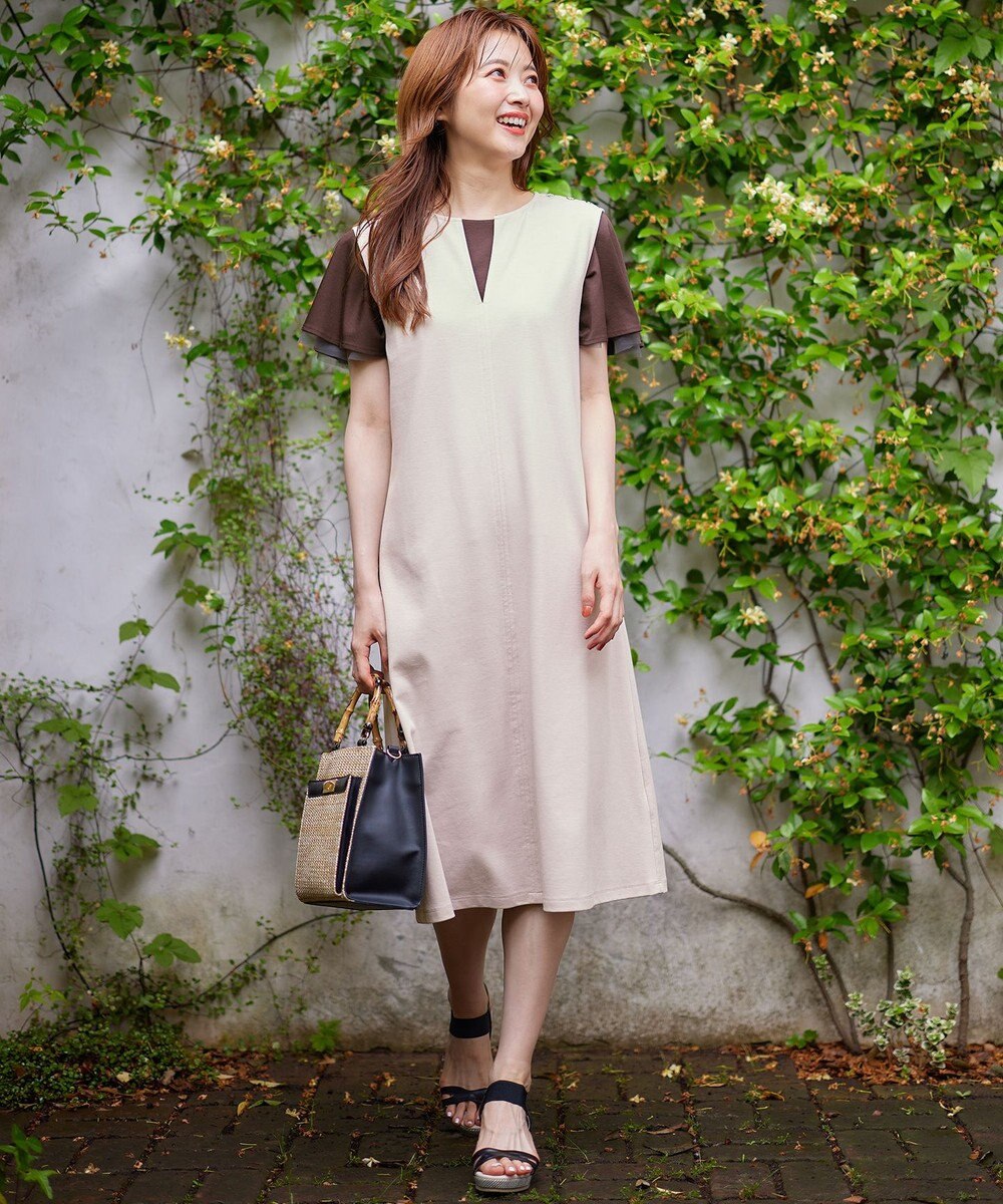 ANY SIS 【接触冷感】360°好印象フリルスリーブ カットソー 