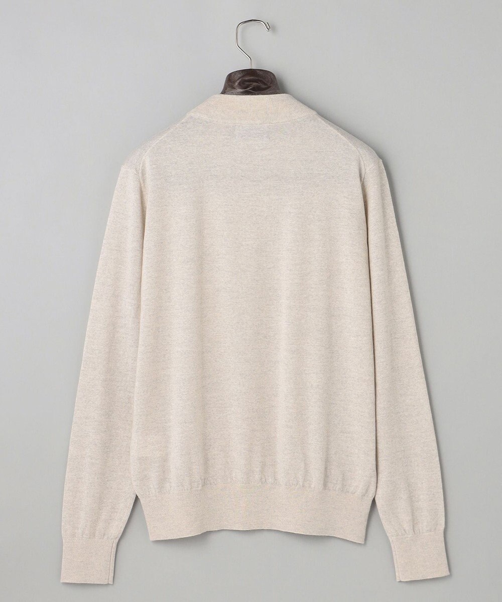 GOTAIRIKU 25年新作【洗える/チクチクしにくい/ピリングしにくい】イタリア糸 ハイゲージ カバーネックニット_WOOL100％ 