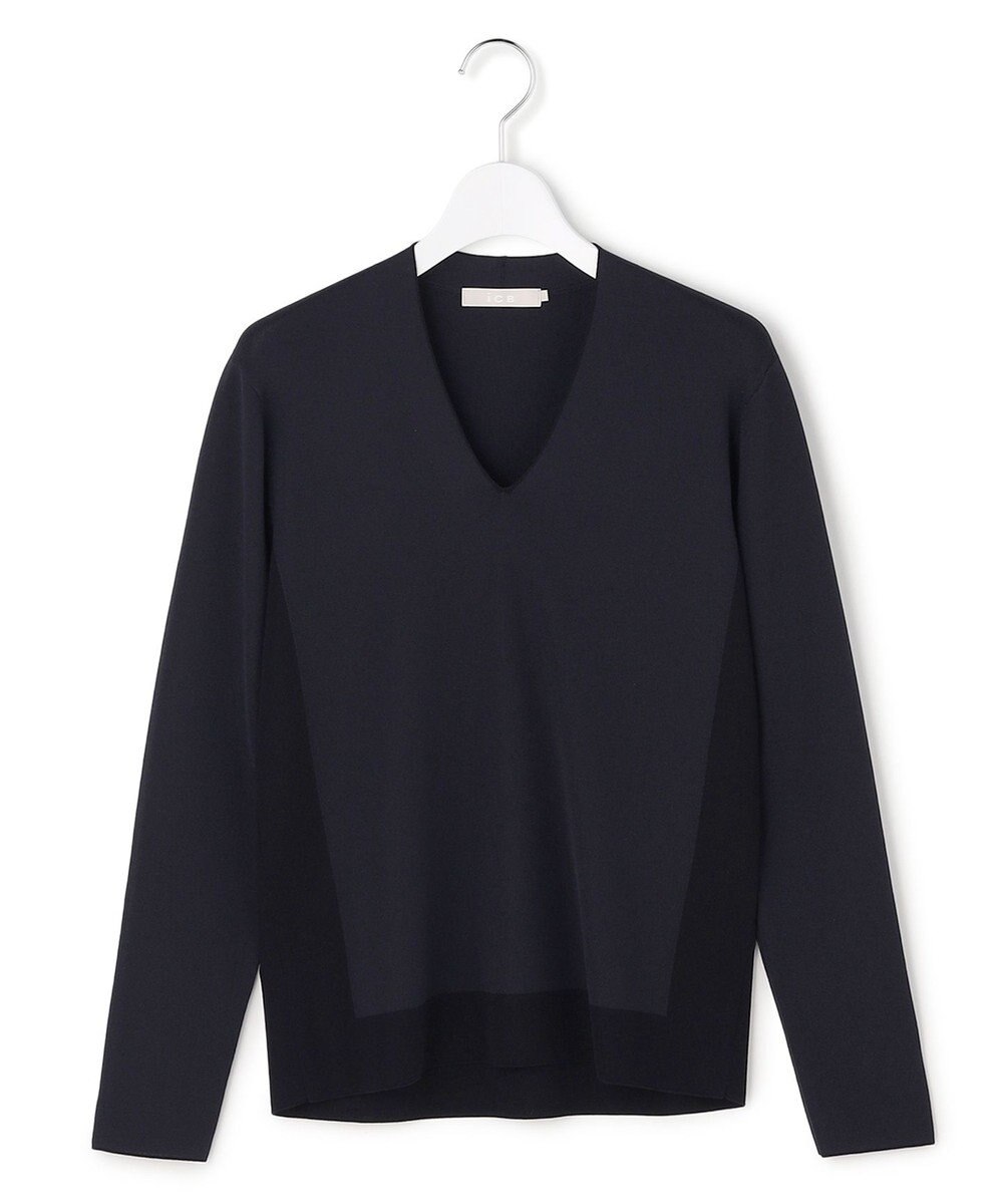 ICB L シンセティックフルニードル Vネックニット 