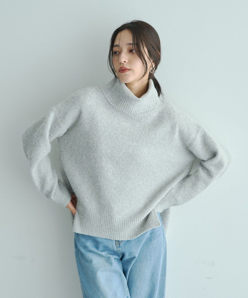 YECCA VECCA スリットタートルネックニット 