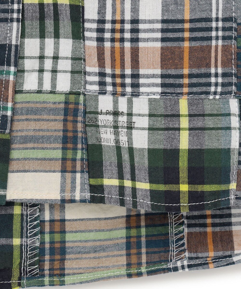J.PRESS MEN 【WEB・一部店舗限定】マドラスチェックパッチワークシャツ 