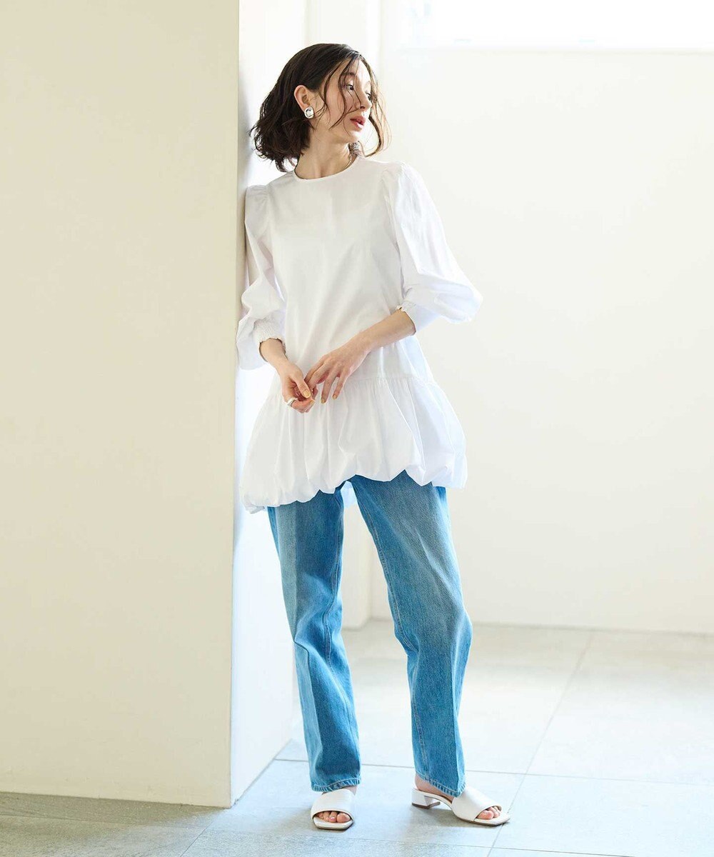 #Newans バルーンヘムブラウス 