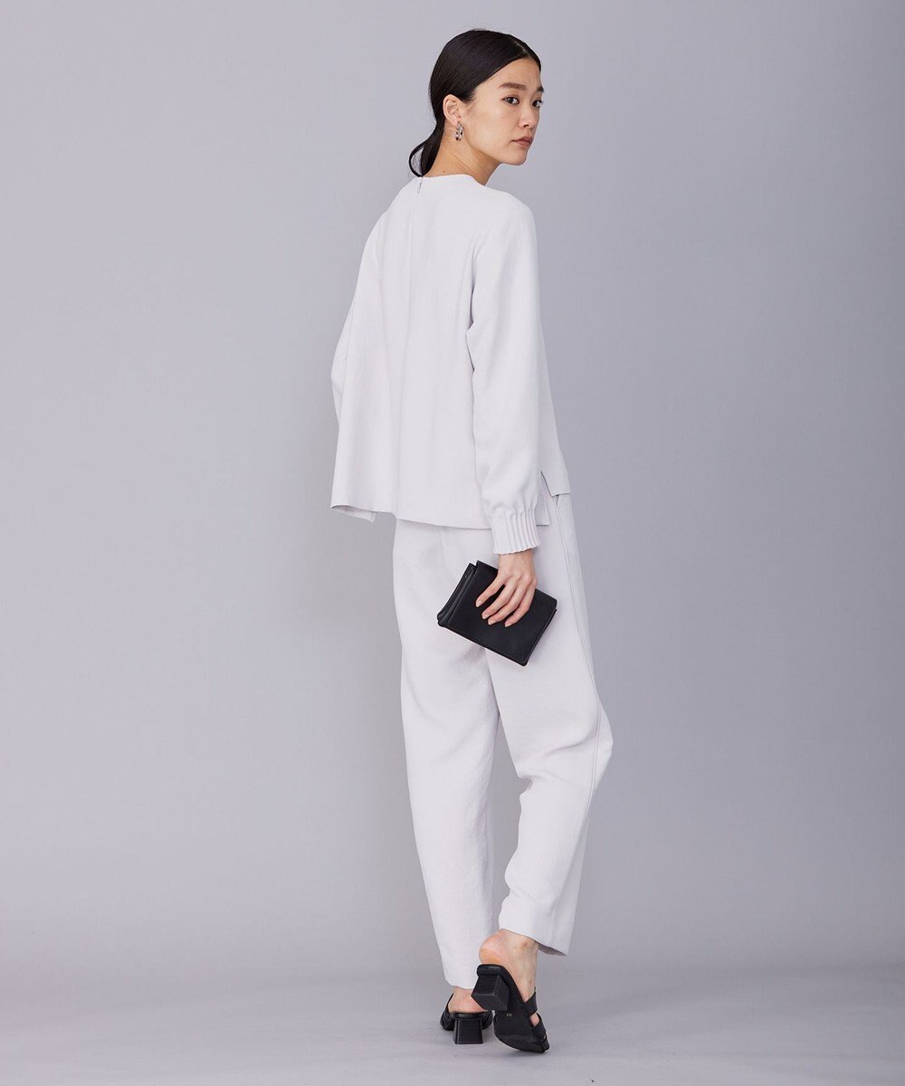 ICB L 【洗える】 ダブルクロスクレープ ストレートパンツ 