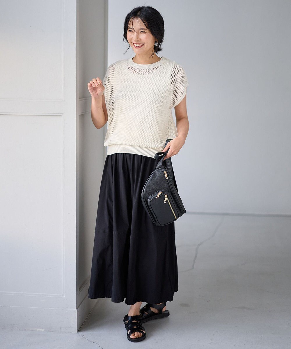 ANY 【ウエストゴム/2WAY】ドロストスカート 