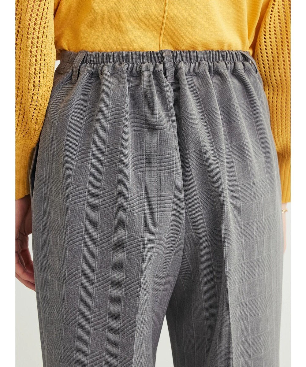 Green Parks きれいシルエットチェックパンツ 