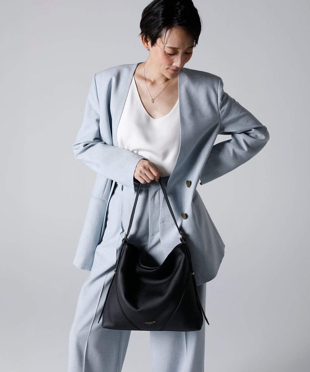 TOPKAPI 【TREASURE TOPKAPI】シュリンクレザー ワンハンドル 2way ショルダー バッグ 