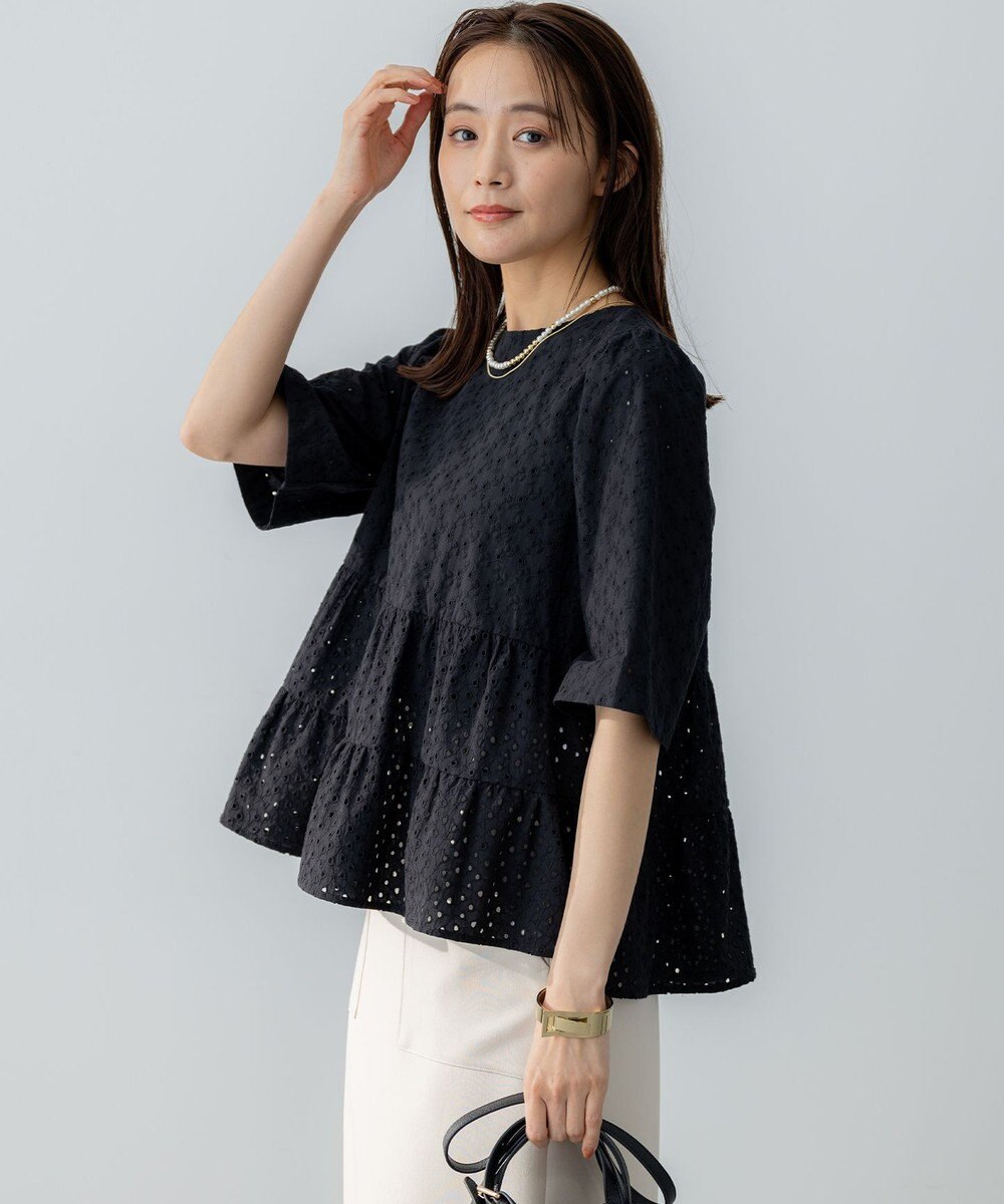 組曲 S エンブロイダリーレースフリル ブラウス 