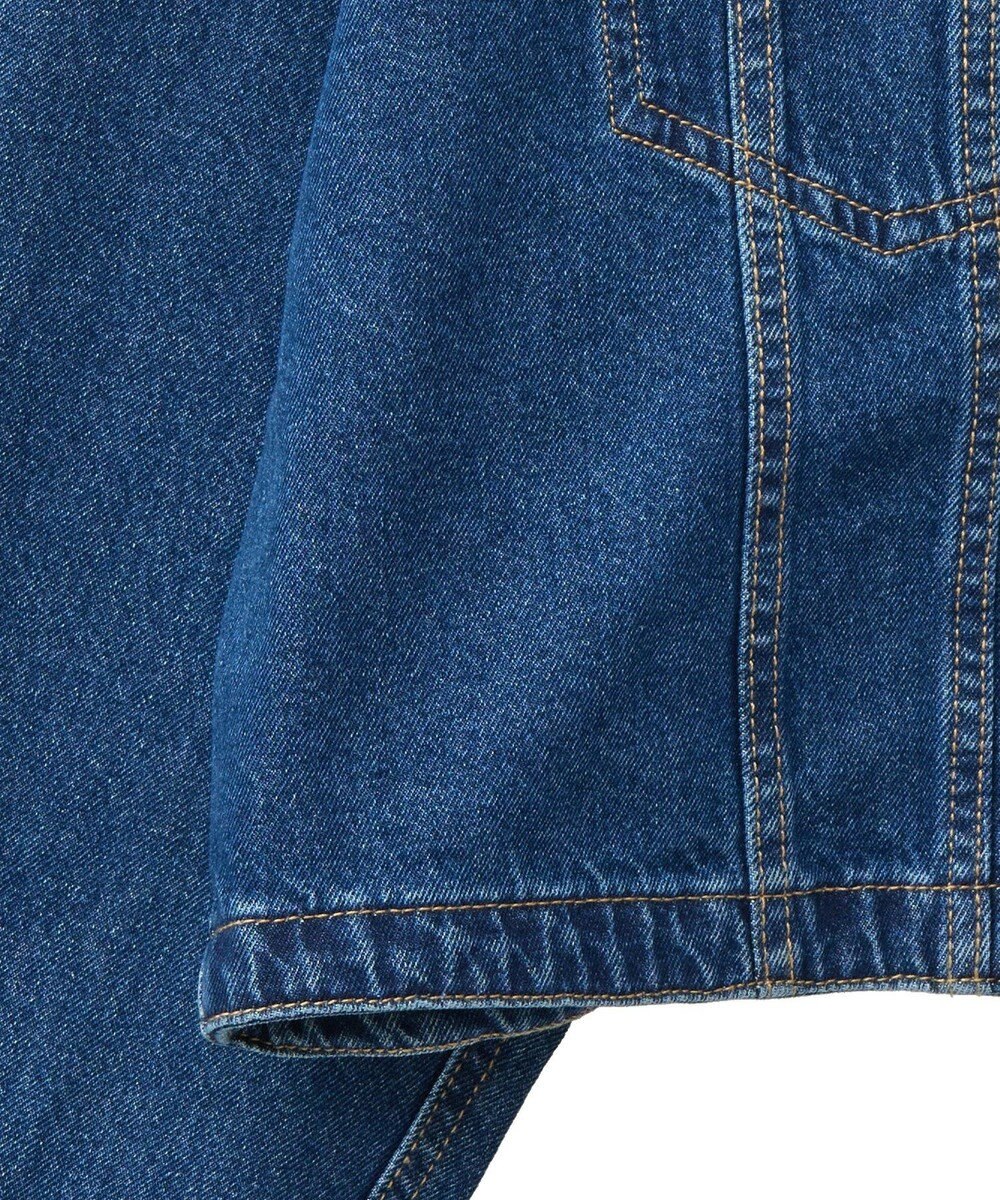 earth music&ecology ノーカラーデニムジャケット 