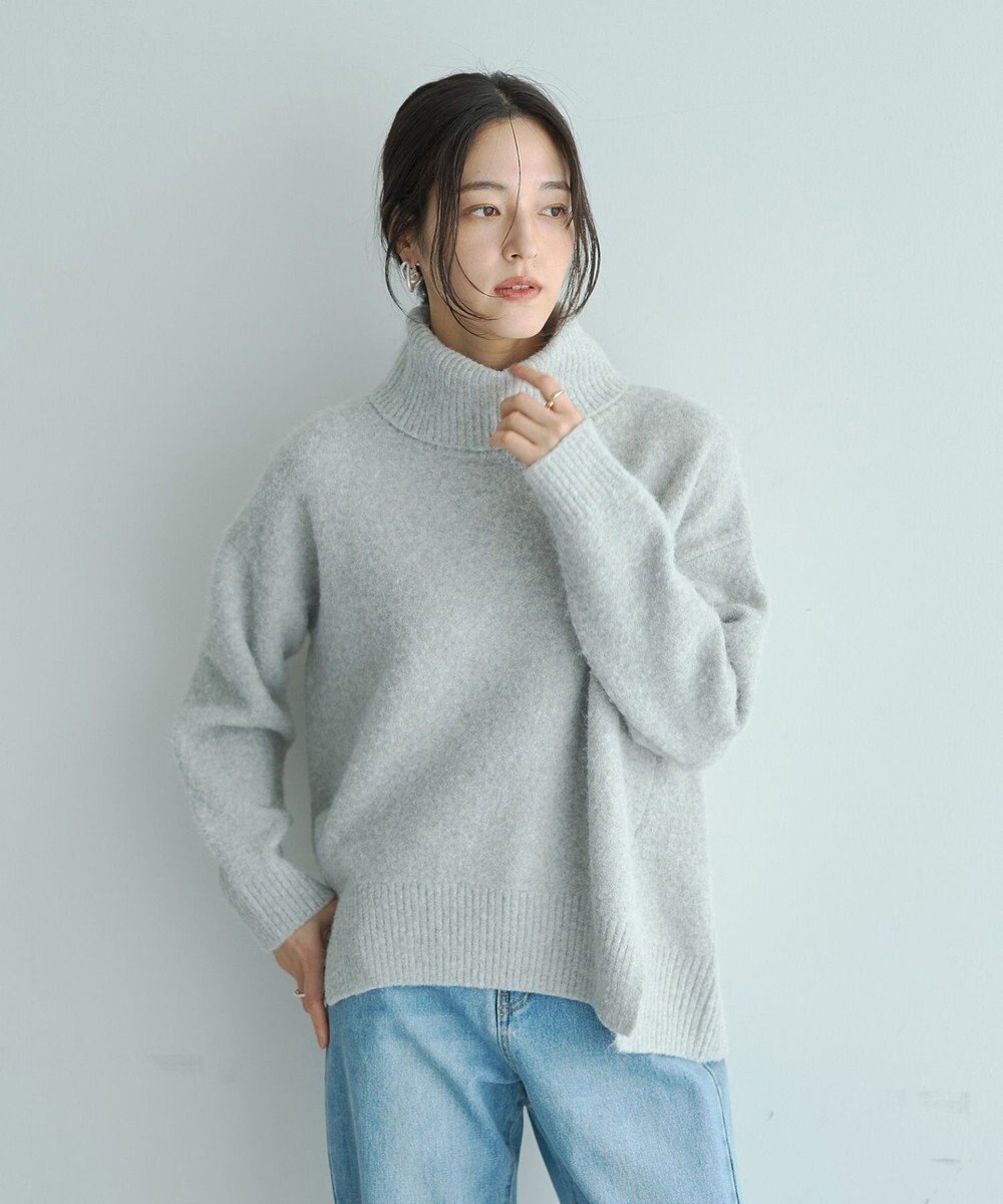 YECCA VECCA スリットタートルネックニット 