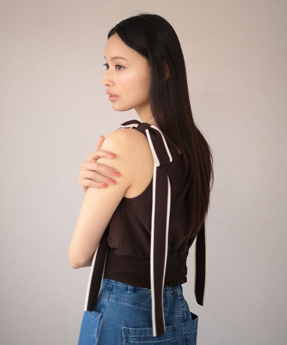 Green Parks ・ｓｗｉｎｇ　ｂｙ　ショルダーリボンノースリーブ 