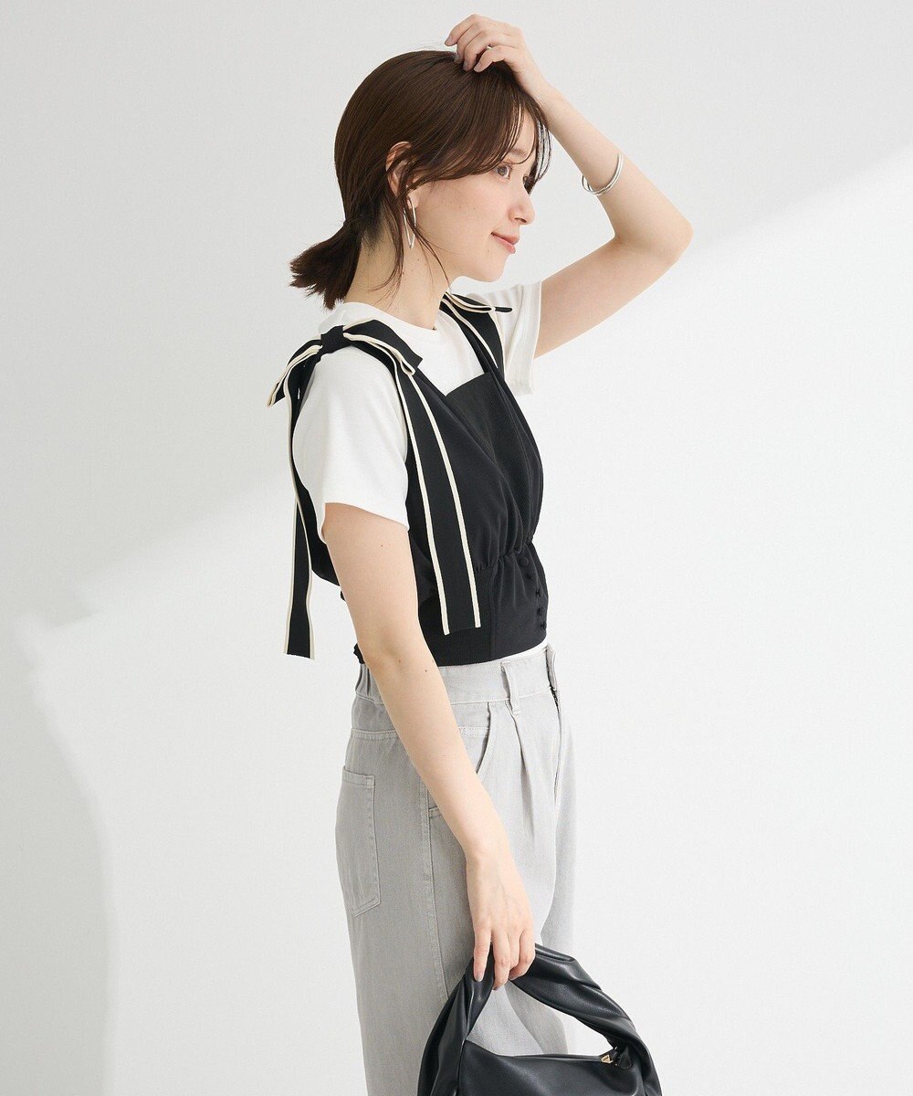 Green Parks ・ｓｗｉｎｇ　ｂｙ　ショルダーリボンノースリーブ 