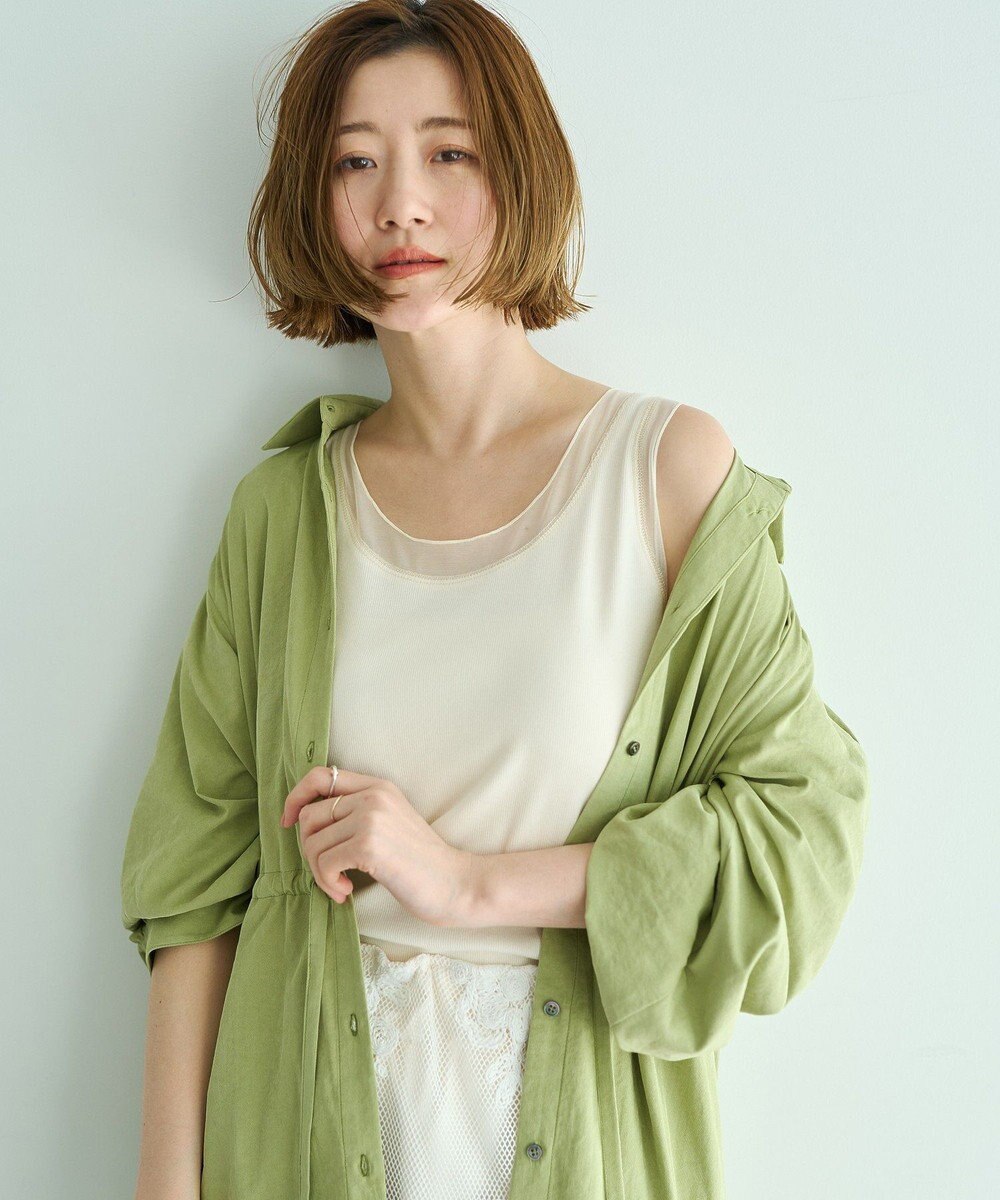 YECCA VECCA チュールMIXリブインナー 