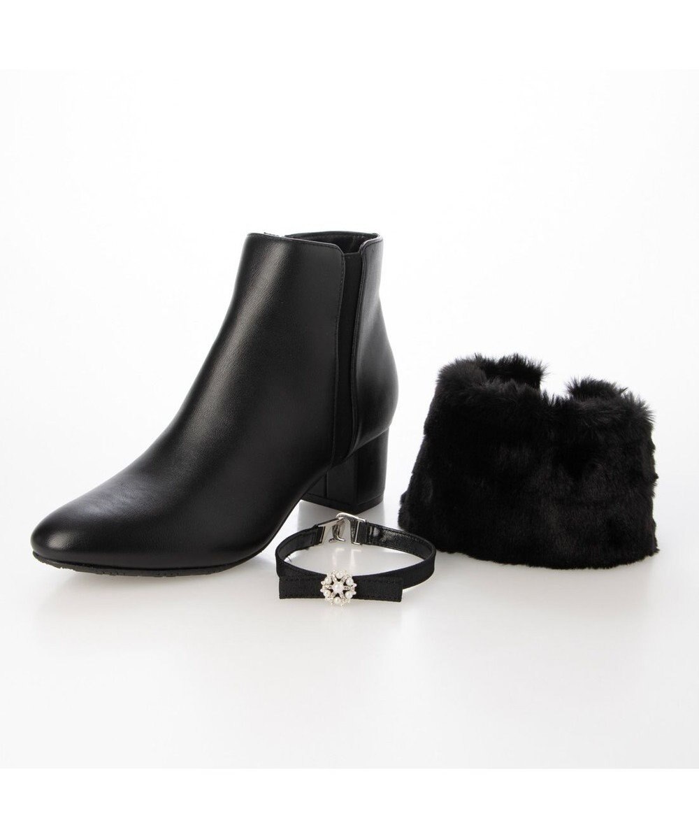 ing <Pitti>4WAYファービジューリボンベルトショートブーツ 