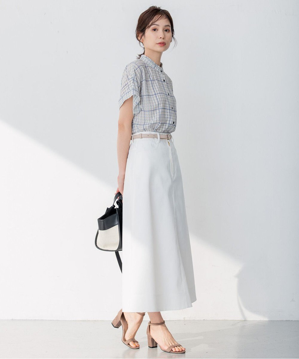 組曲 【洗える】デニムライクギャバ スカート 