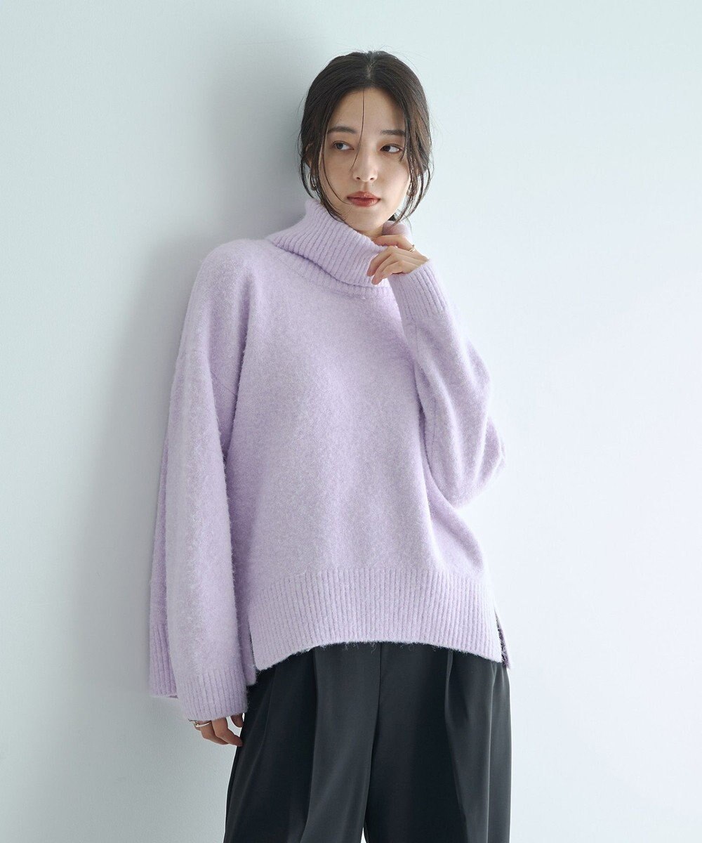 YECCA VECCA スリットタートルネックニット 