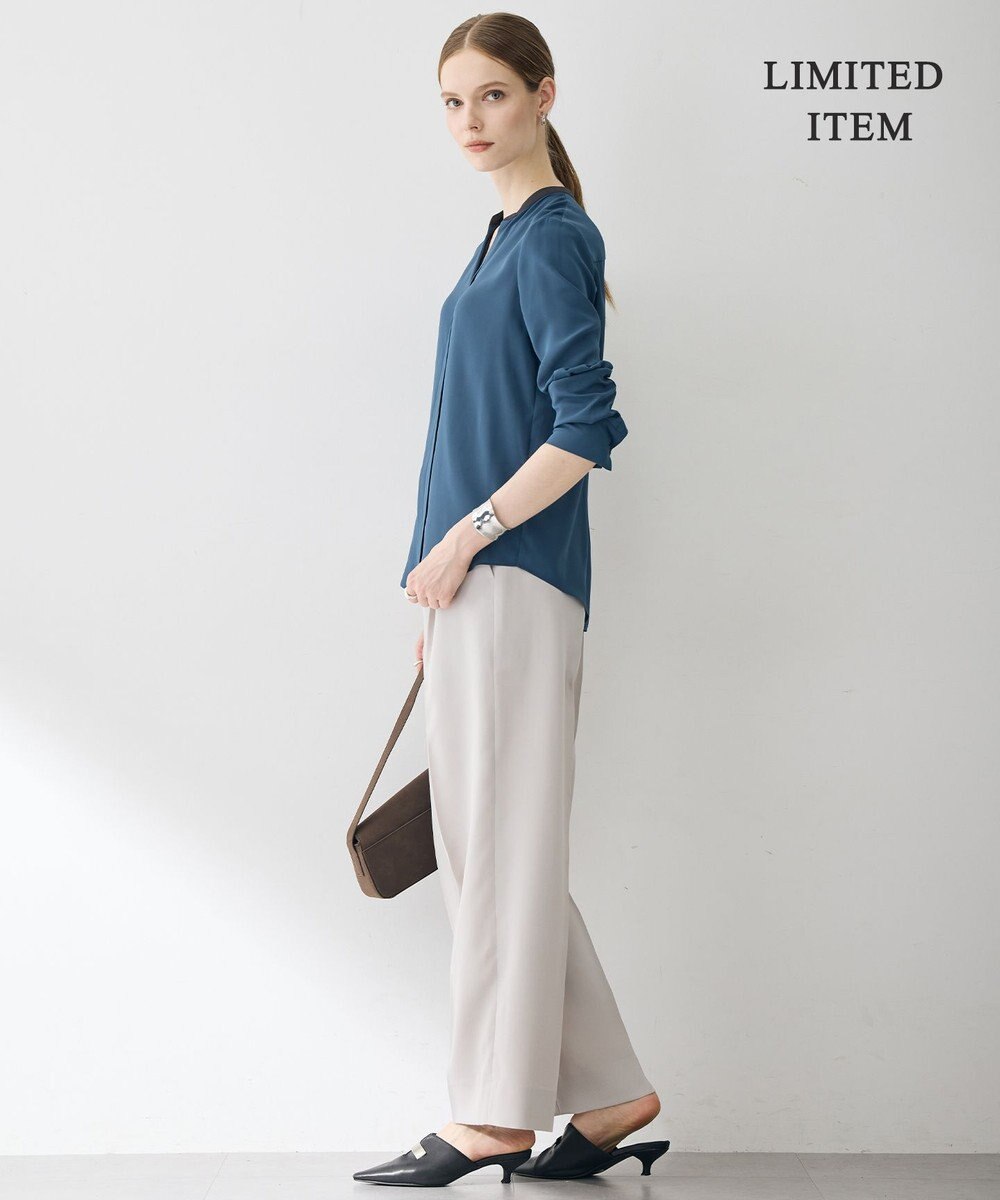 ICB L 【6/12-6/28期間限定・受注生産・WEB限定】BackSatinAmunzen キーネックブラウス 