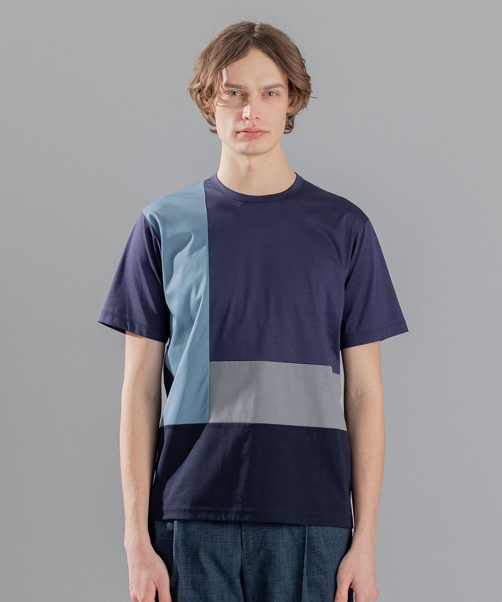 JOSEPH HOMME カラーコットンブロック クルーネックＴシャツ 