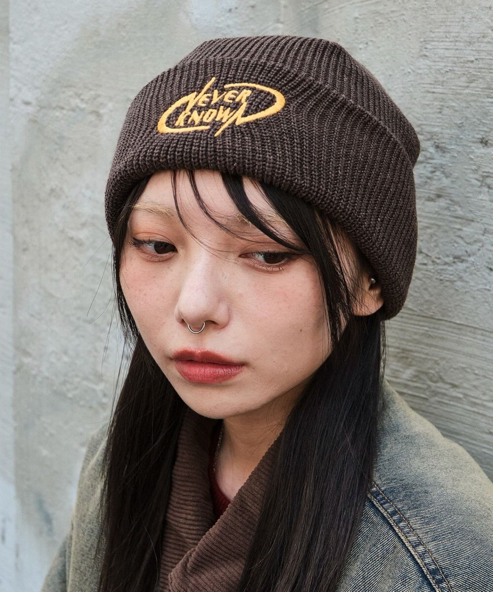 WEGO 【ユニセックス着用ITEM】ロゴショートビーニー 