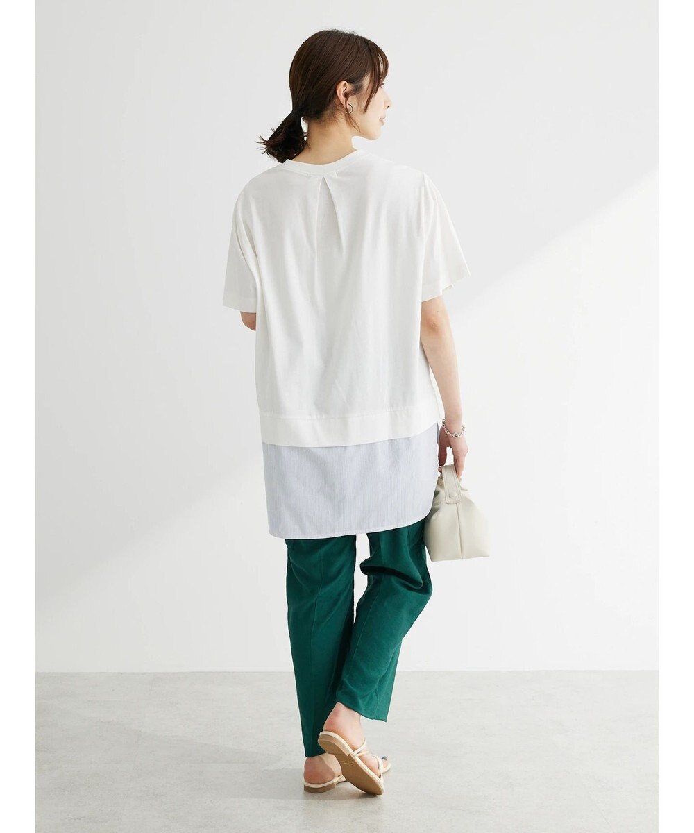 Green Parks 布帛レイヤー半袖チュニック 